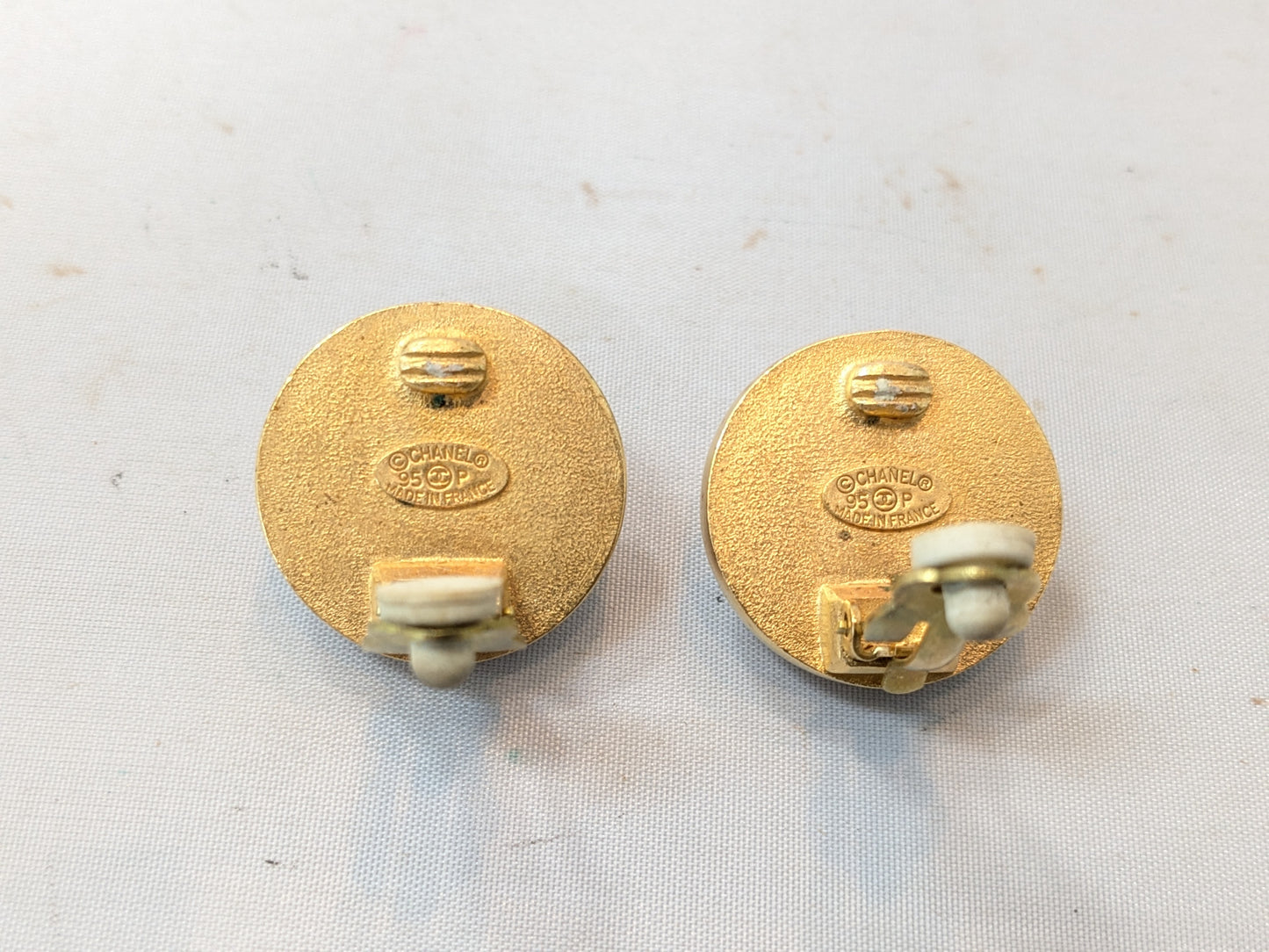 CHANEL Coco Mark Pearl Earrings with Rice