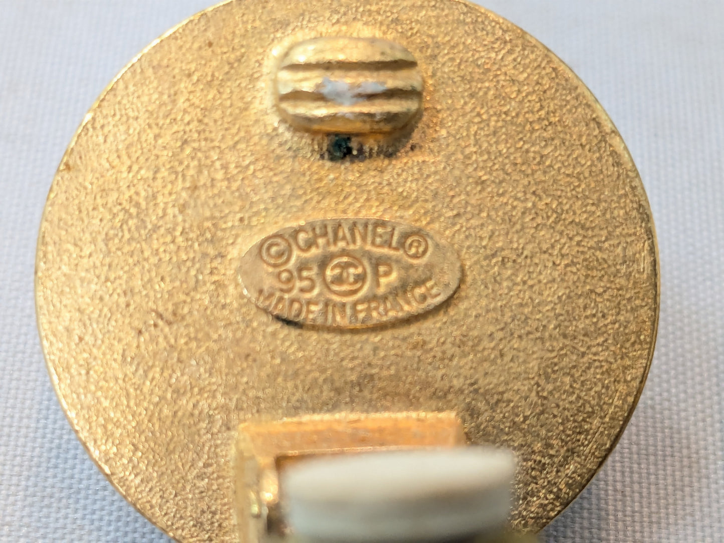 CHANEL Coco Mark Pearl Earrings with Rice