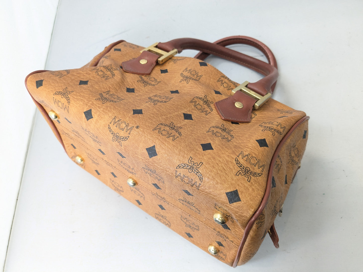 MCM Mini Boston Bag with Strap