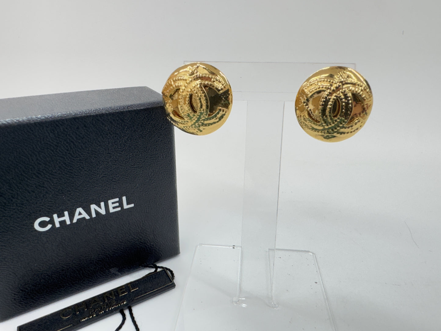 CHANEL Coco Mark Gold Earrings 94P Earrings