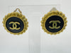 CHANEL Coco Mark Gold Earrings with Rice 95P