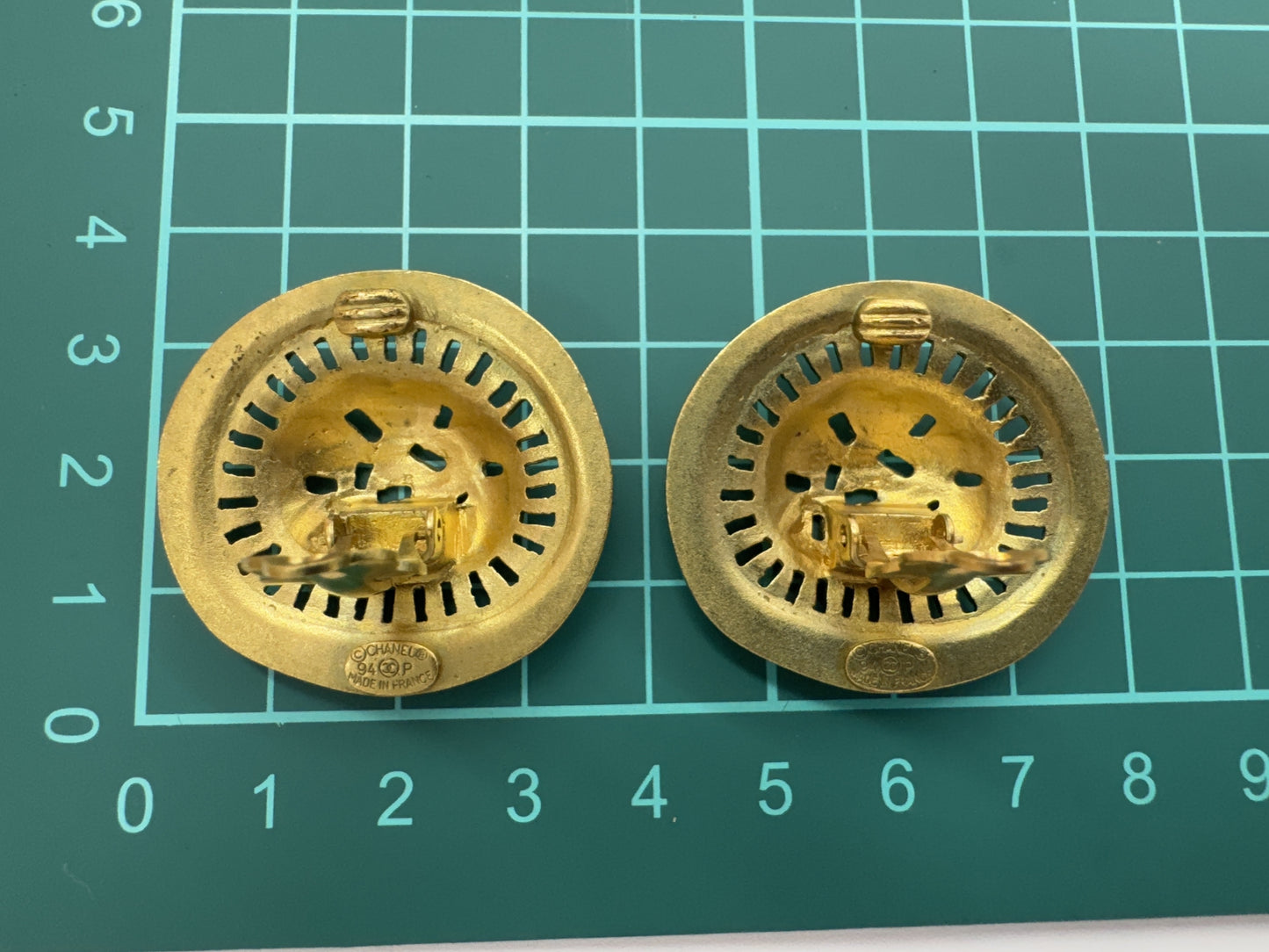CHANEL Straw Hat Earrings with Comments 94P Earrings