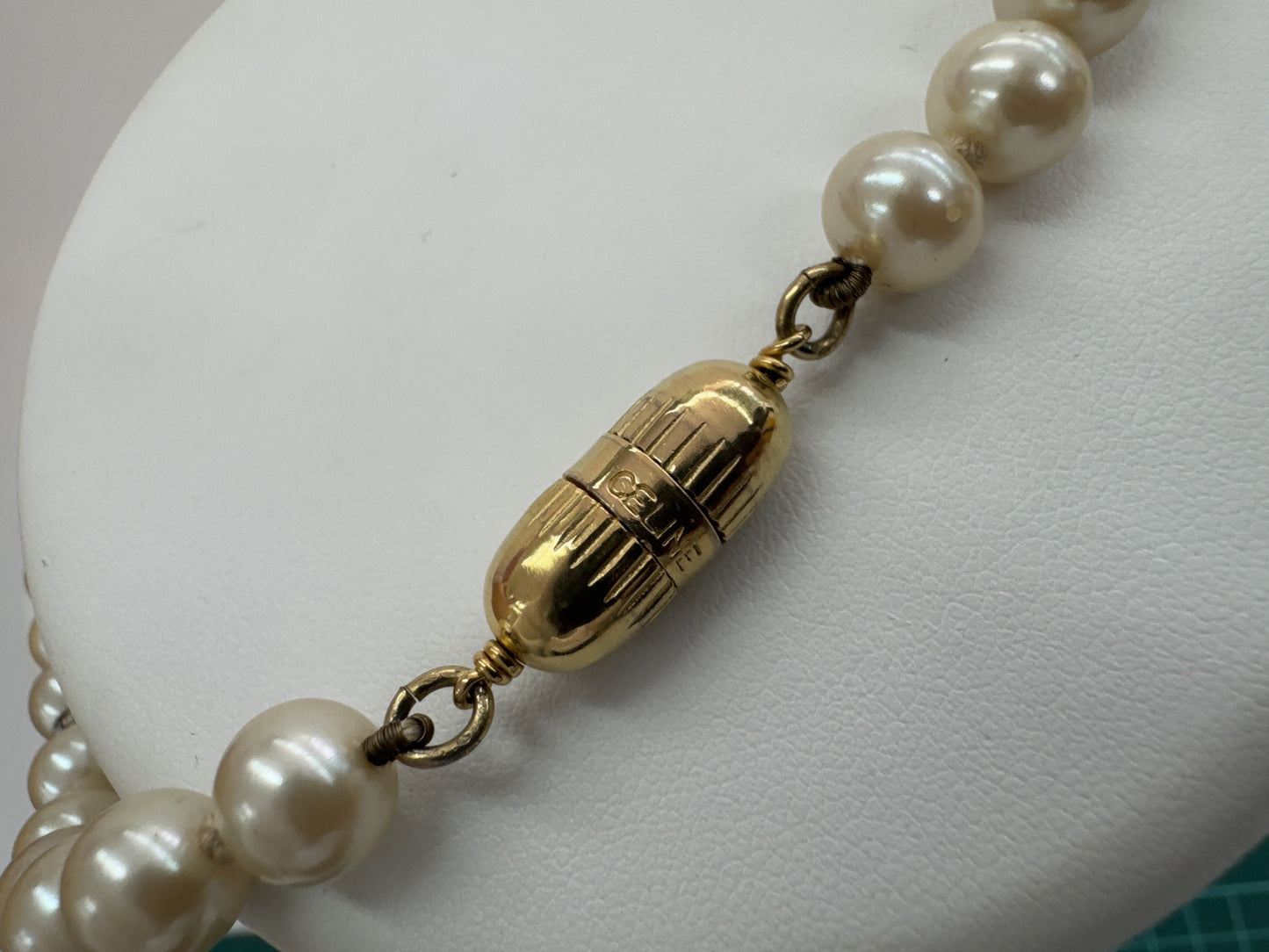 CELINE Pearl and Rhinestone Necklace