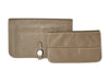 HERMES HERMES Dogon GM Long Wallet Etoupe □K Silver Wallet