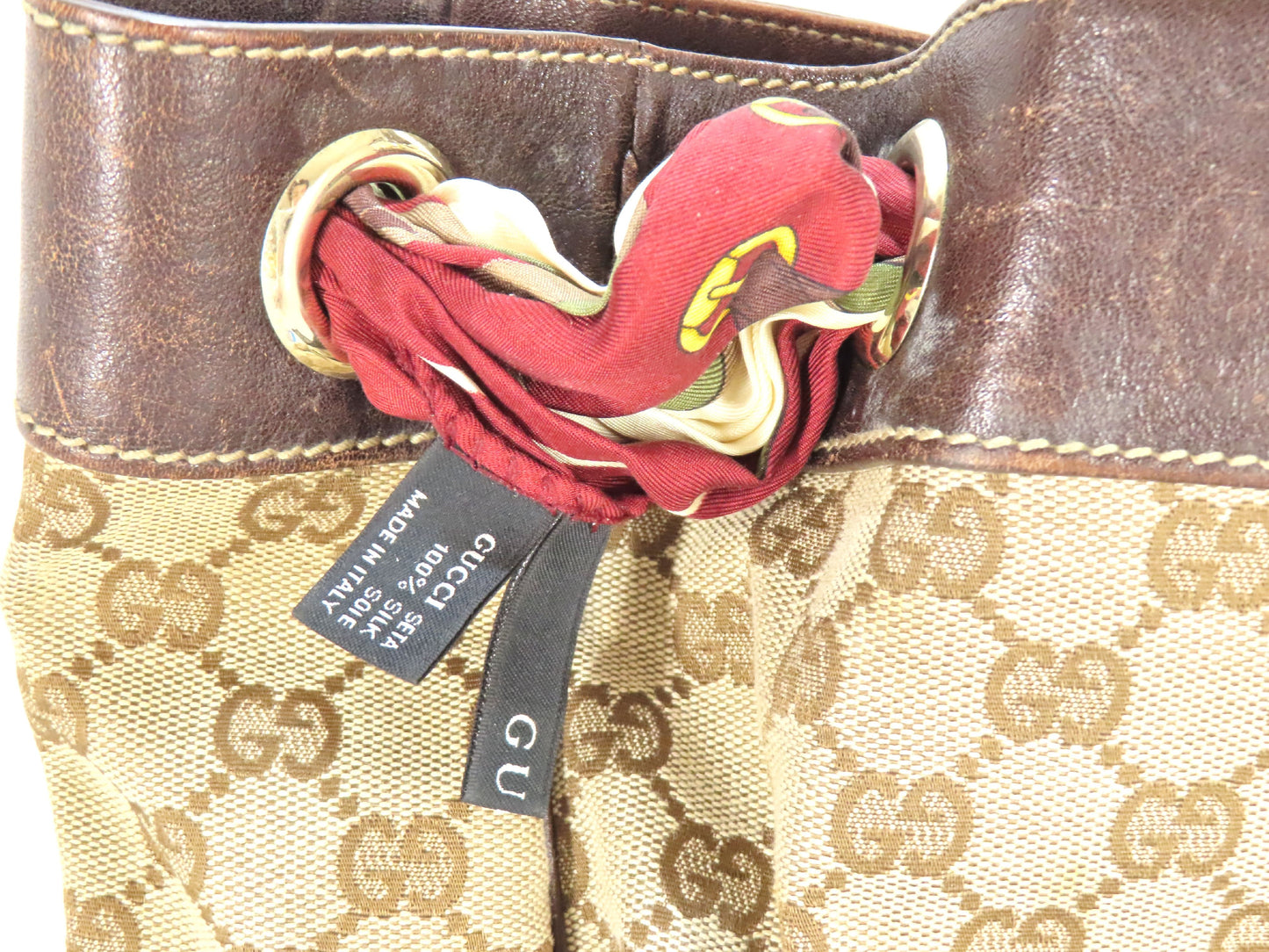 GUCCI GG Canvas GUCCI Scarf Tote Bag Tote Bag