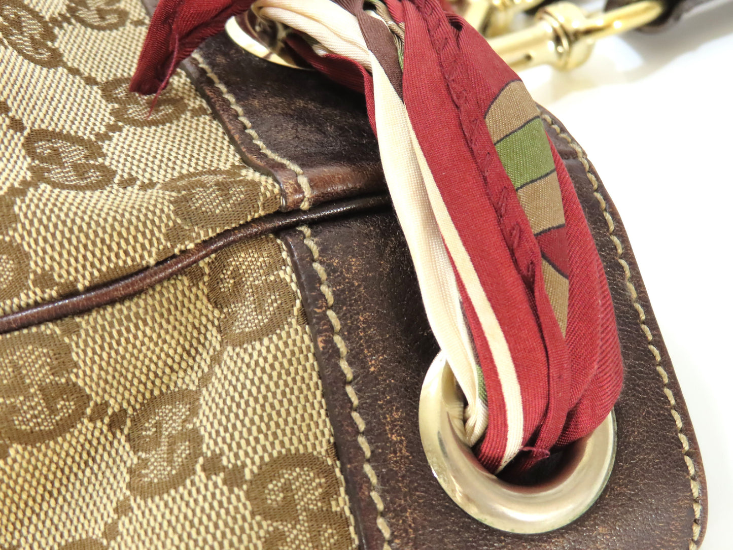 GUCCI GG Canvas GUCCI Scarf Tote Bag Tote Bag