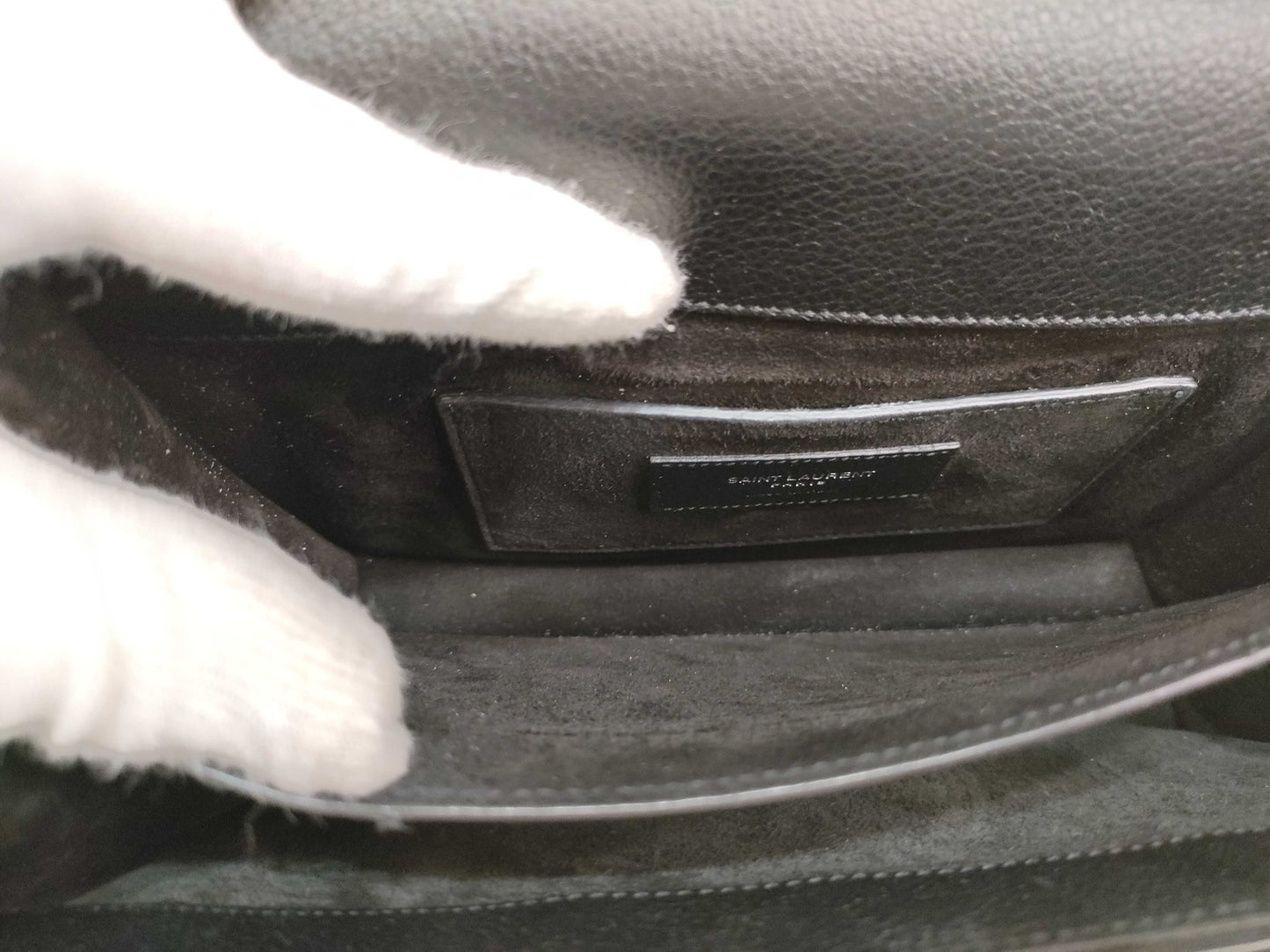 SAINT LAURENT YSL Leather Chain Shoulder Bag Black Shoulder Bag