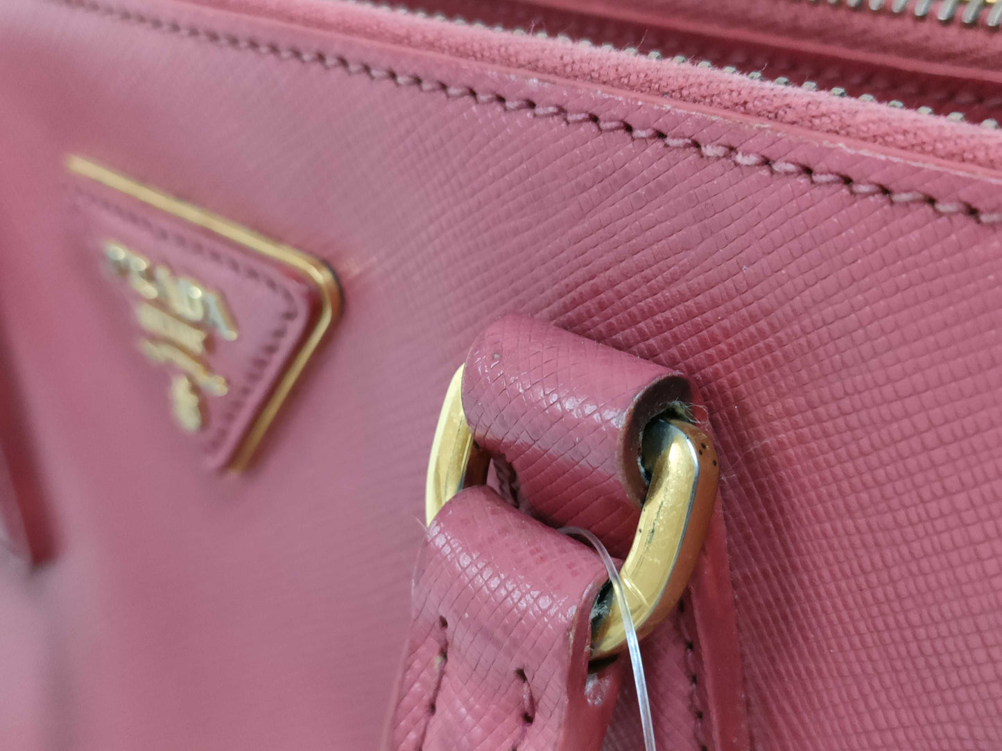PRADA PRADA Saffiano Leather Pink 2-Way Shoulder Bag