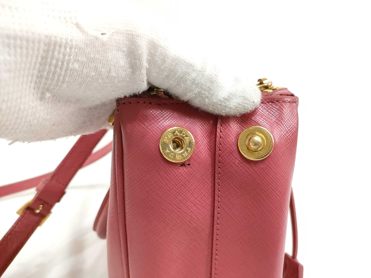 PRADA PRADA Saffiano Leather Pink 2-Way Shoulder Bag