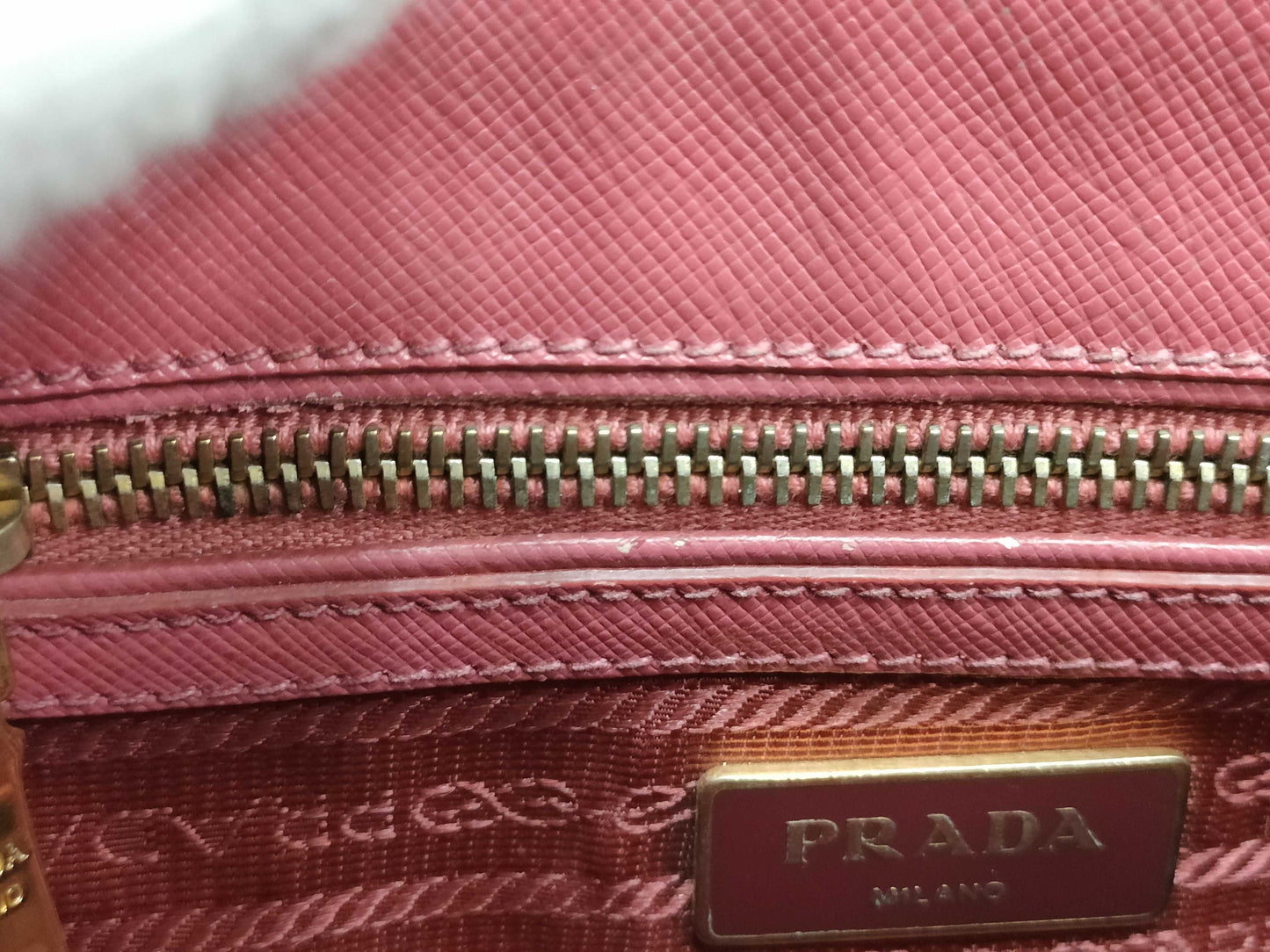 PRADA PRADA Saffiano Leather Pink 2-Way Shoulder Bag
