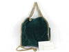 Stella McCartney Velour Chain Shoulder Bag Green