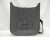 HERMES Evelyn □A Stamp Black Gold Hardware Shoulder Bag