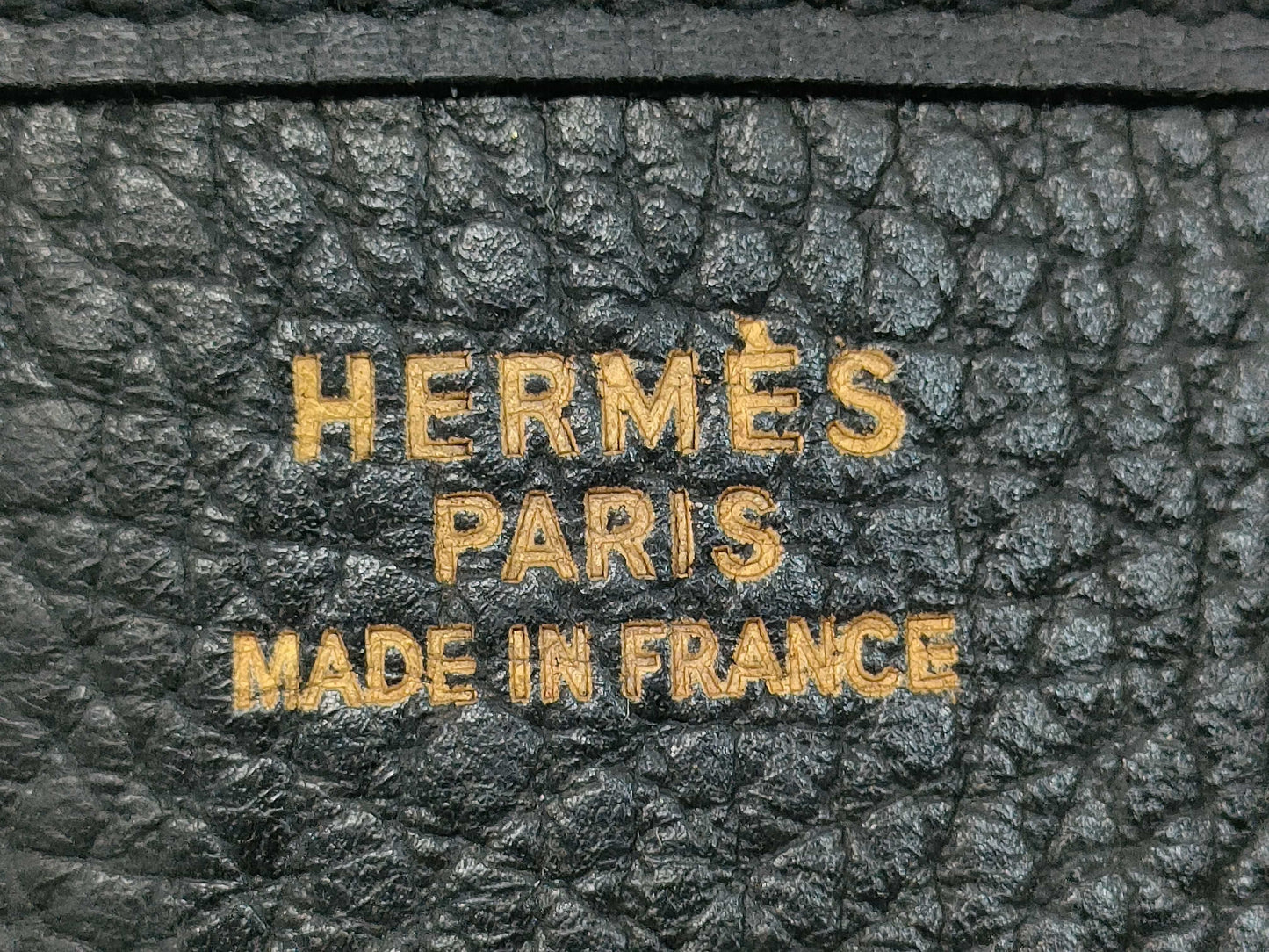 HERMES Evelyn □A Stamp Black Gold Hardware Shoulder Bag