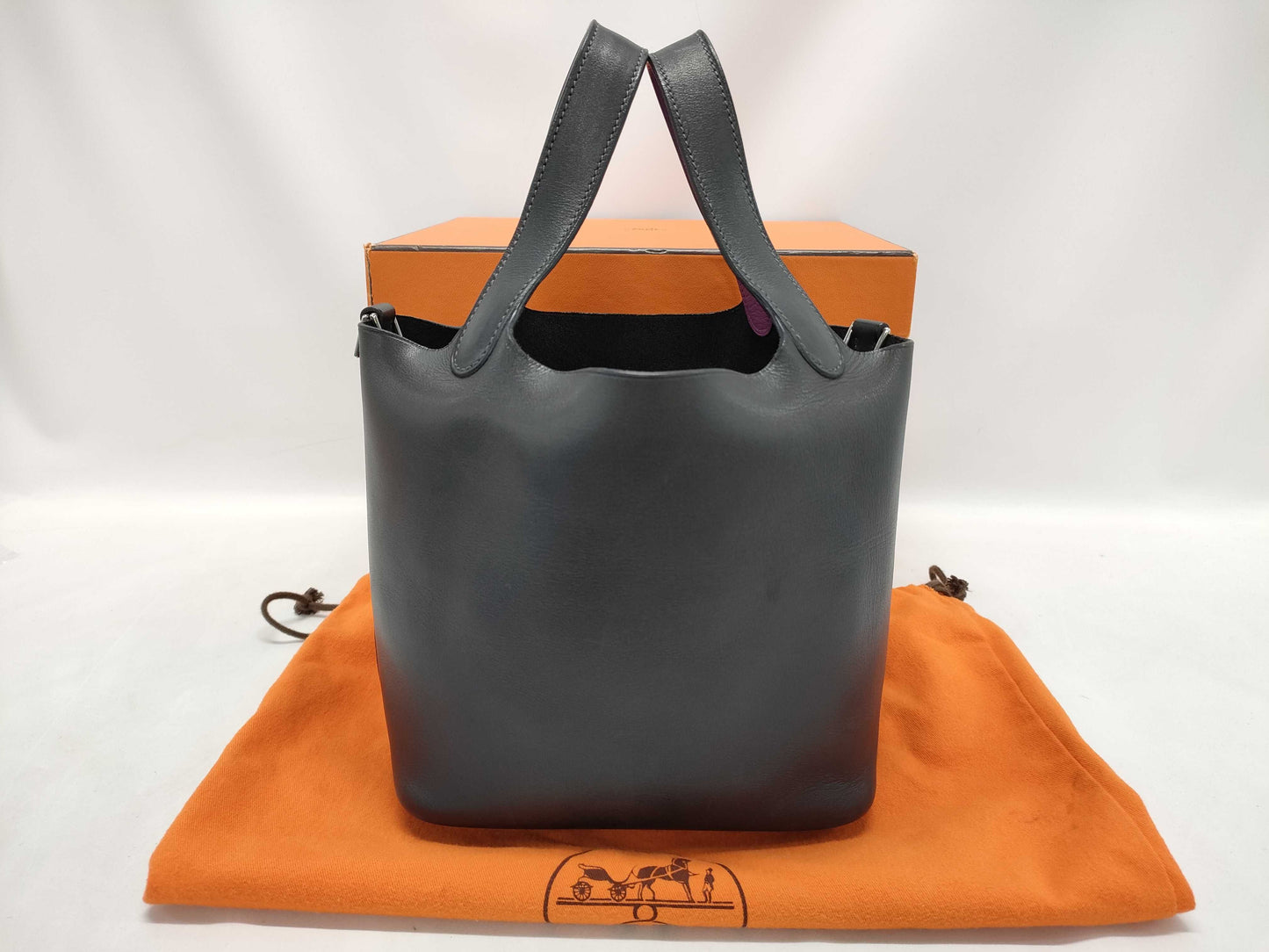 HERMES Picotin Handbag with Stamped Silver Hardware