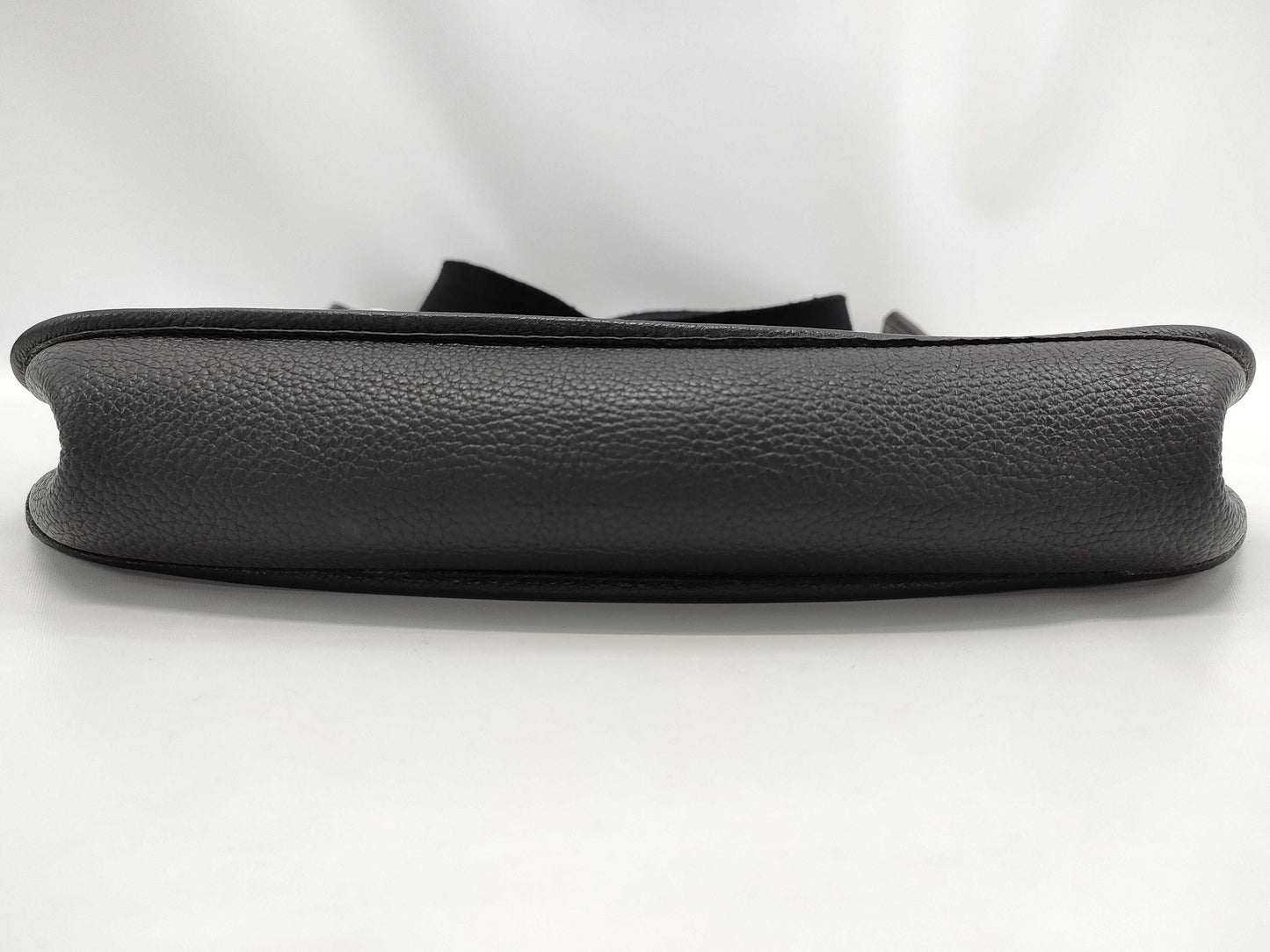 HERMES Evelyn □C Stamp Black Silver Hardware Shoulder Bag