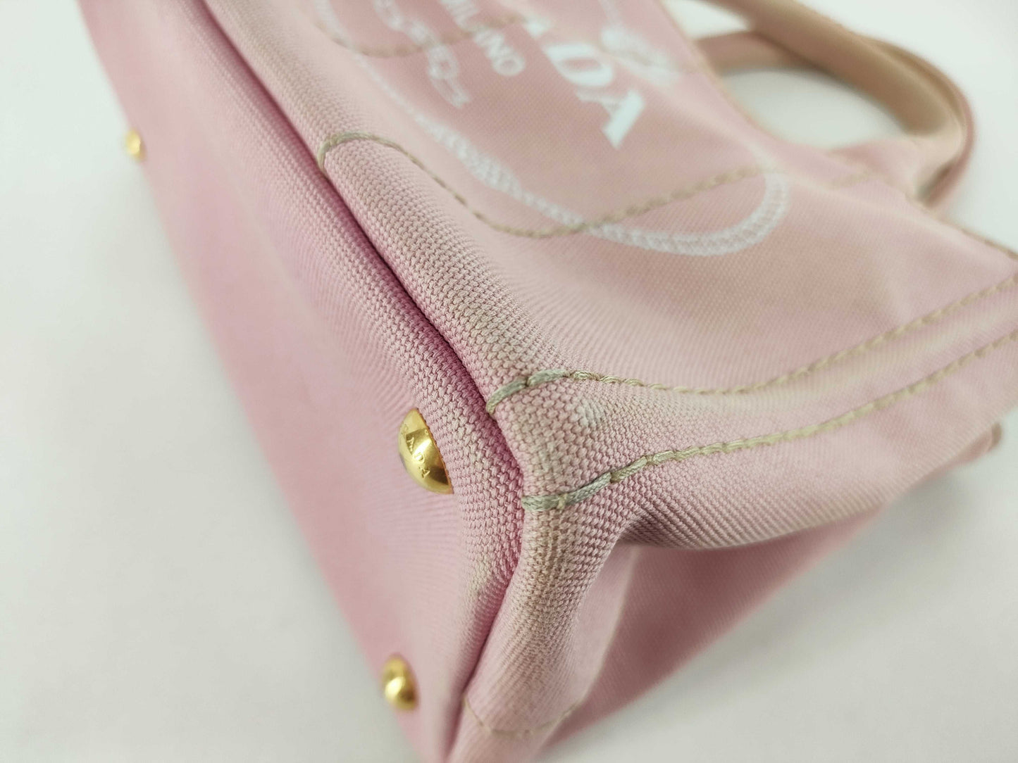 PRADA Canapa Pink Tote Bag 1BG439