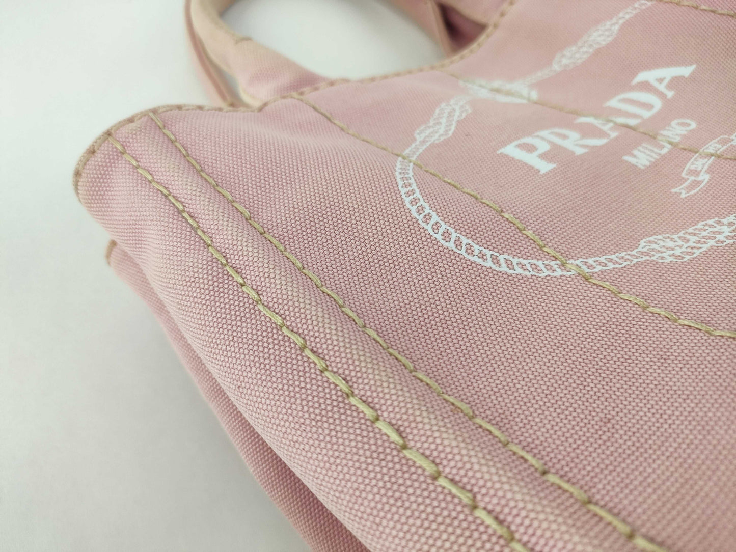 PRADA Canapa Pink Tote Bag 1BG439