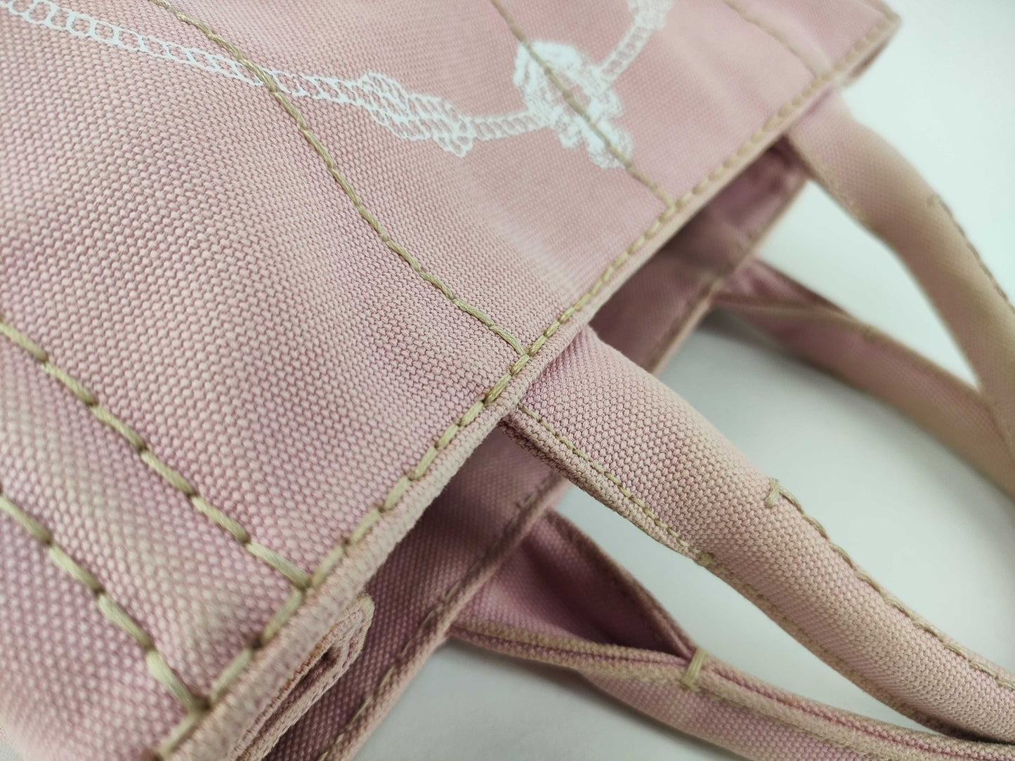 PRADA Canapa Pink Tote Bag 1BG439