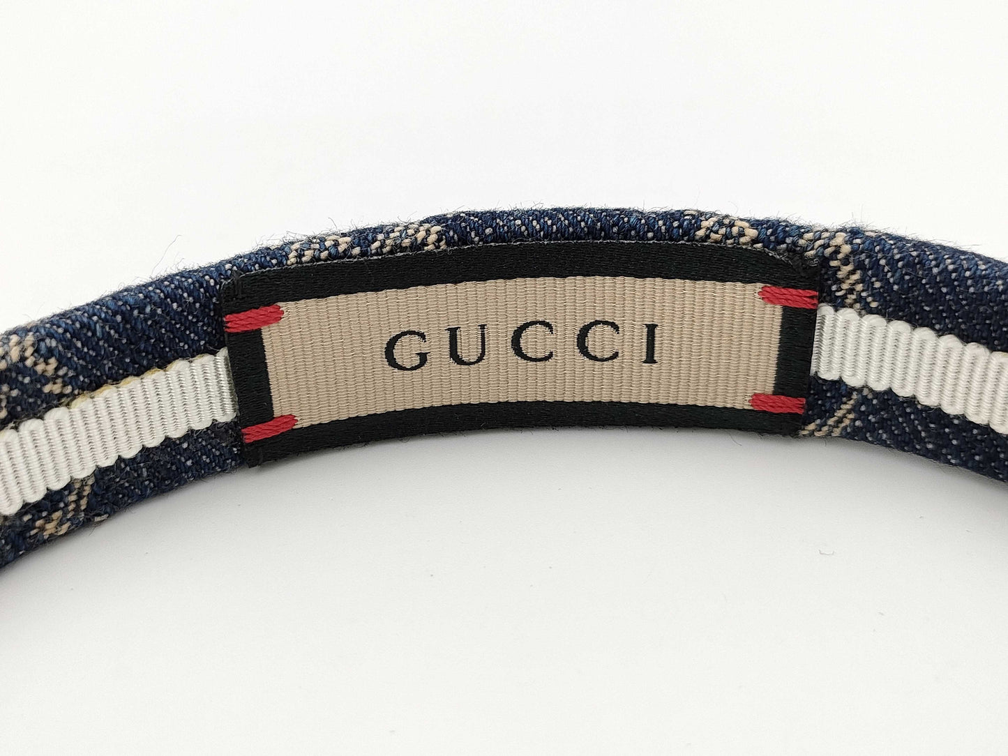 GUCCI Washed Denim Headband 652835 Other Accessories