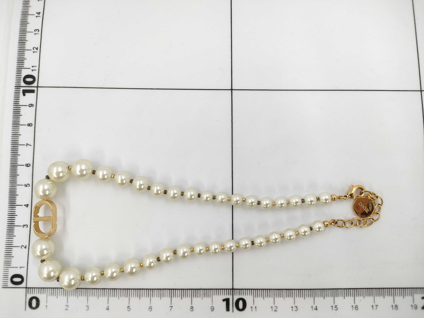 Dior CD GP x Faux Pearl Necklace