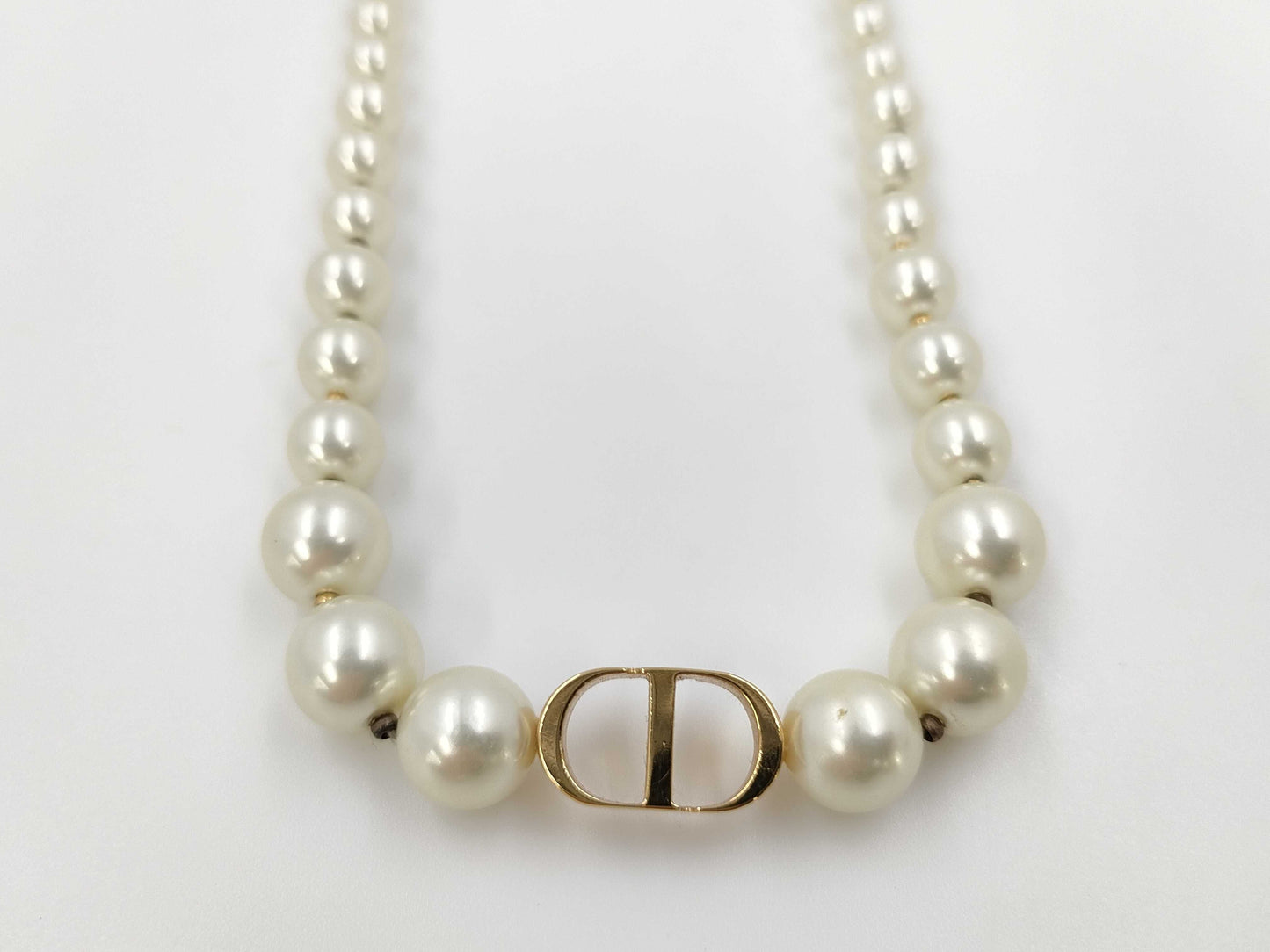 Dior CD GP x Faux Pearl Necklace