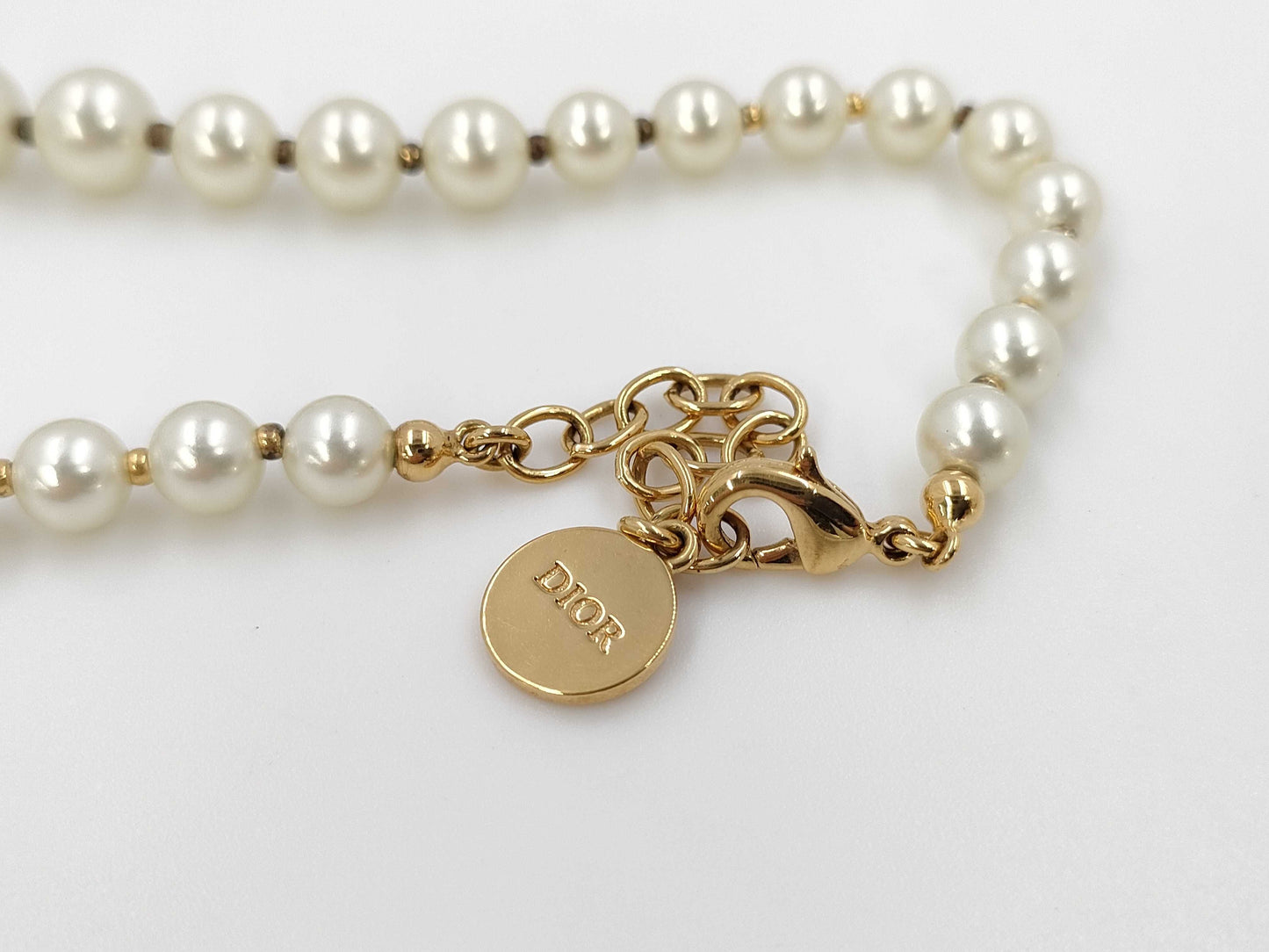 Dior CD GP x Faux Pearl Necklace