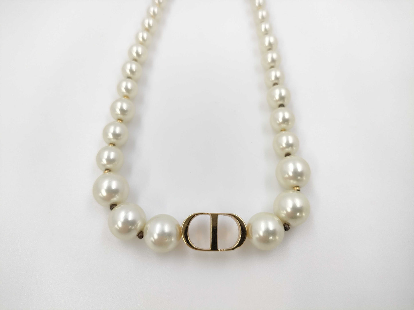 Dior CD GP x Faux Pearl Necklace