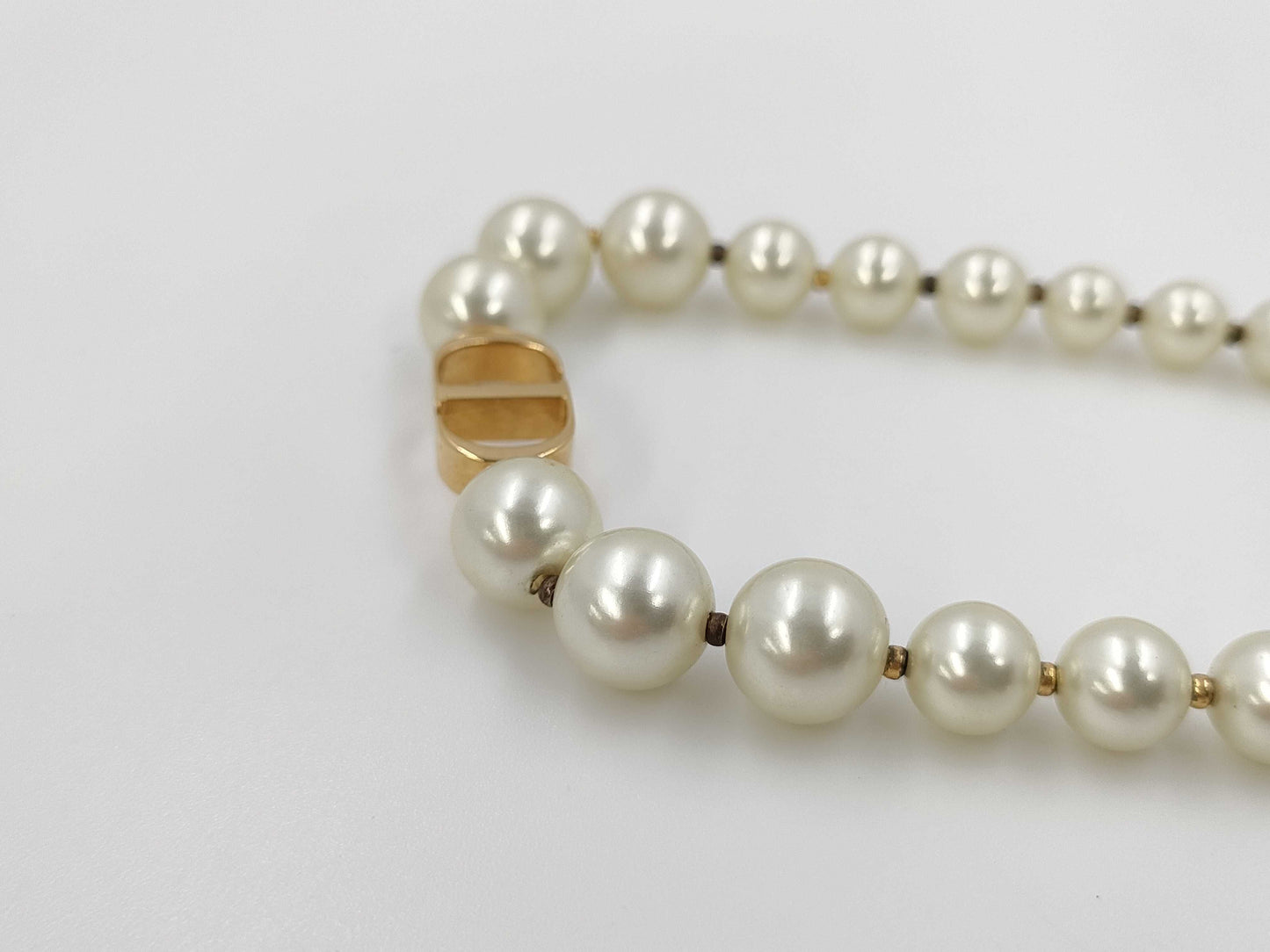Dior CD GP x Faux Pearl Necklace
