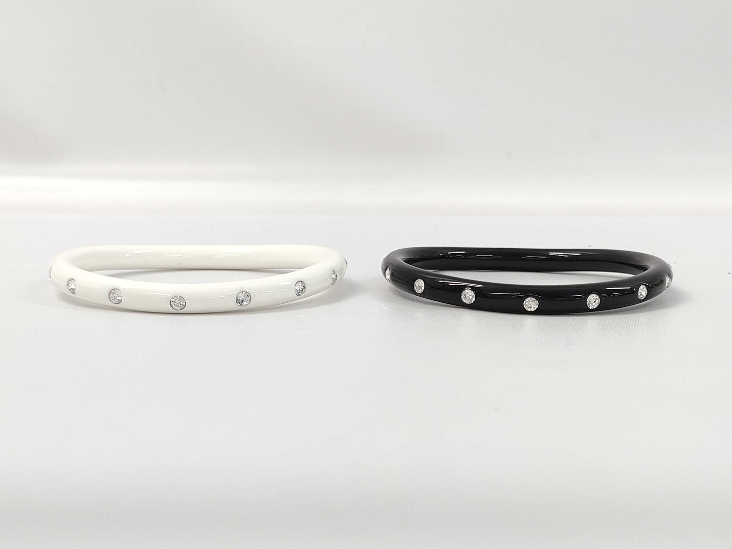 CHANEL CHANEL Bangle Bracelet 00A Black White 2-Piece Bracelet