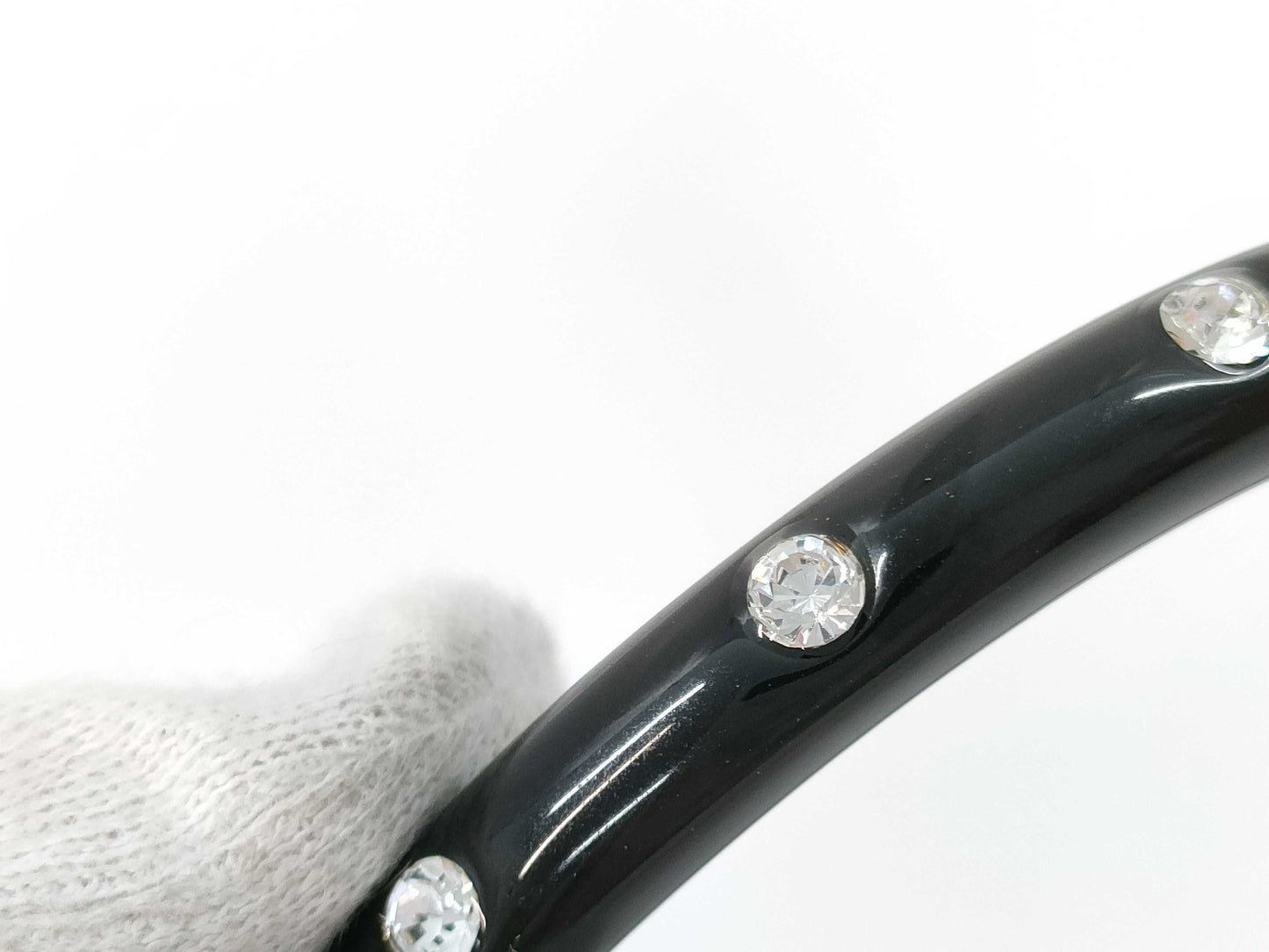 CHANEL CHANEL Bangle Bracelet 00A Black White 2-Piece Bracelet