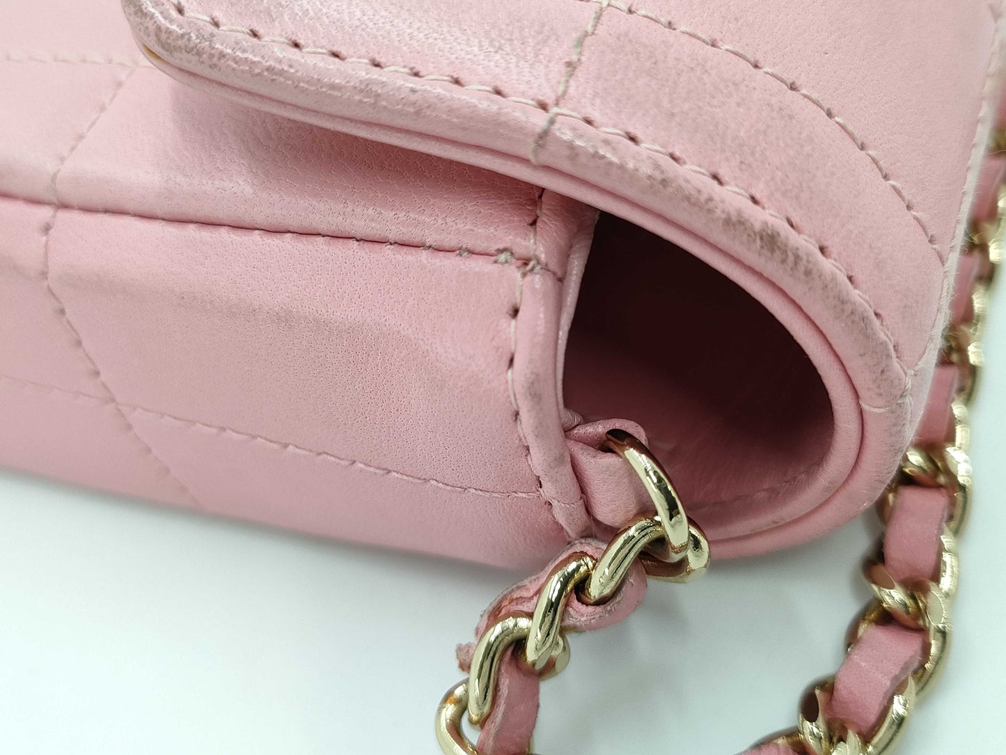 CHANEL Matte Lace Shoulder Bag