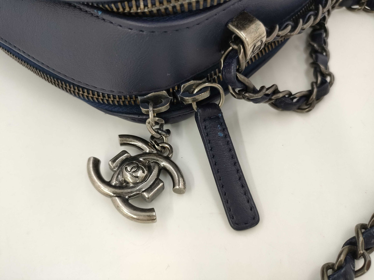 CHANEL Matte Lace Shoulder Bag