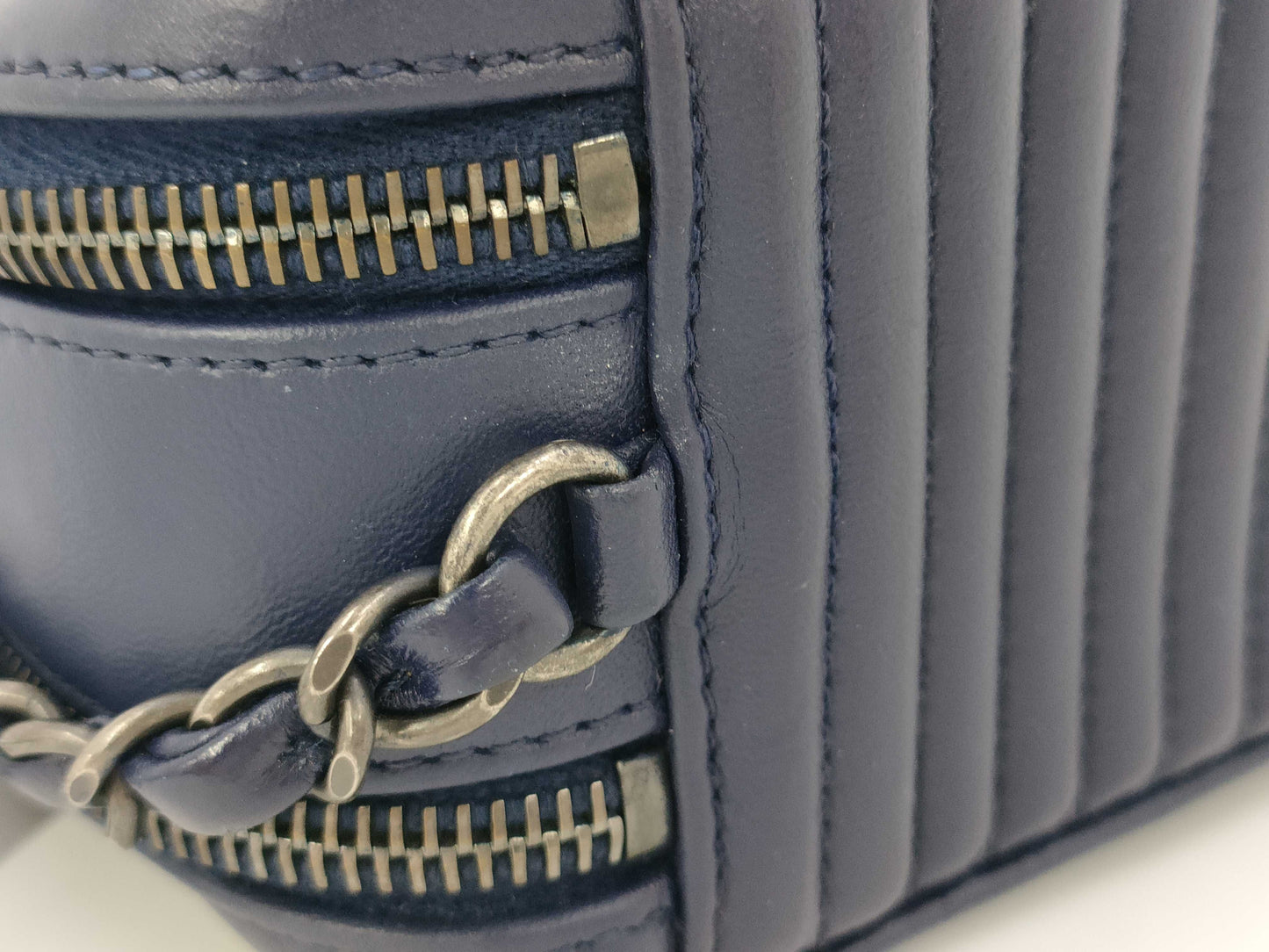 CHANEL Matte Lace Shoulder Bag