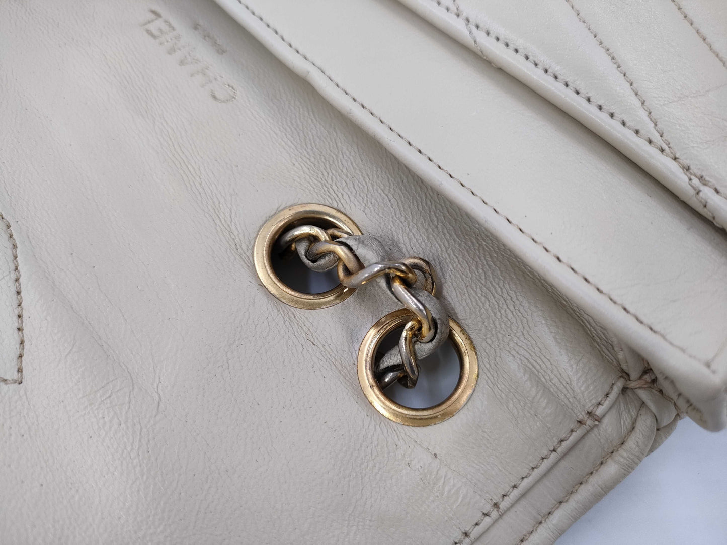 CHANEL Matte Lace Shoulder Bag