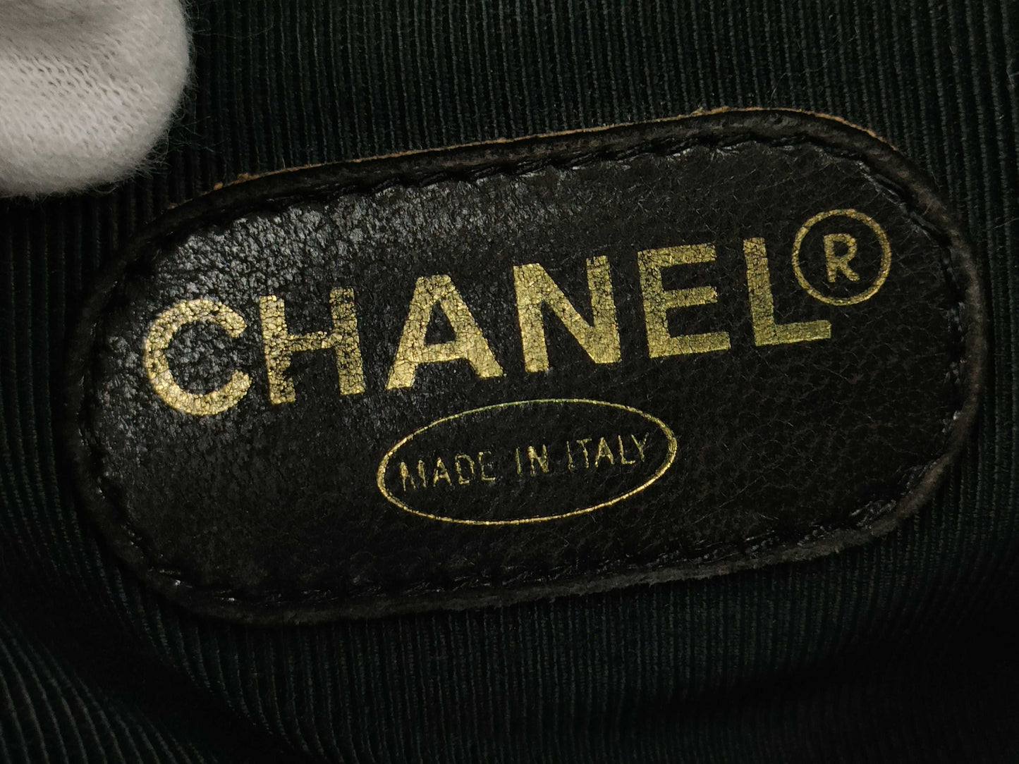 CHANEL CHANEL Supermodel Caviar Skin Chain Tote Bag with Seal and Card, No. 4, Turn Lock