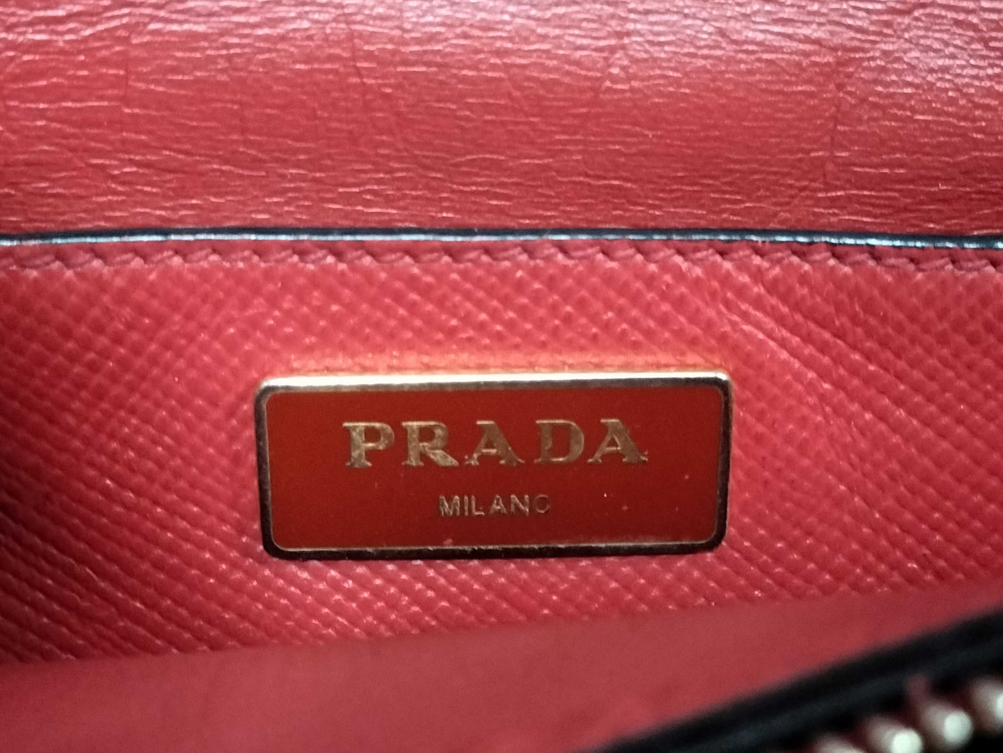 PRADA PRADA Leather Tote Bag Red Tote Bag