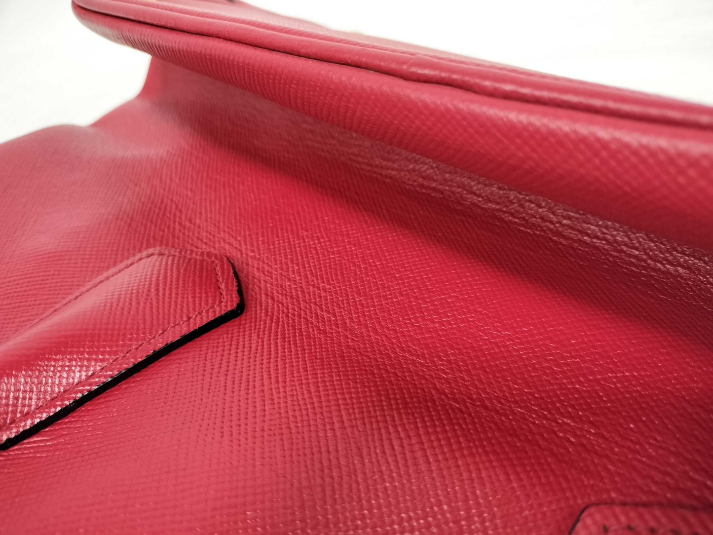 PRADA PRADA Leather Tote Bag Red Tote Bag