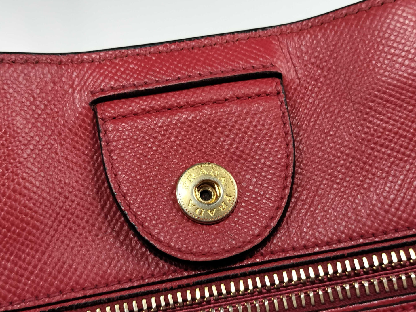 PRADA PRADA Leather Tote Bag Red Tote Bag