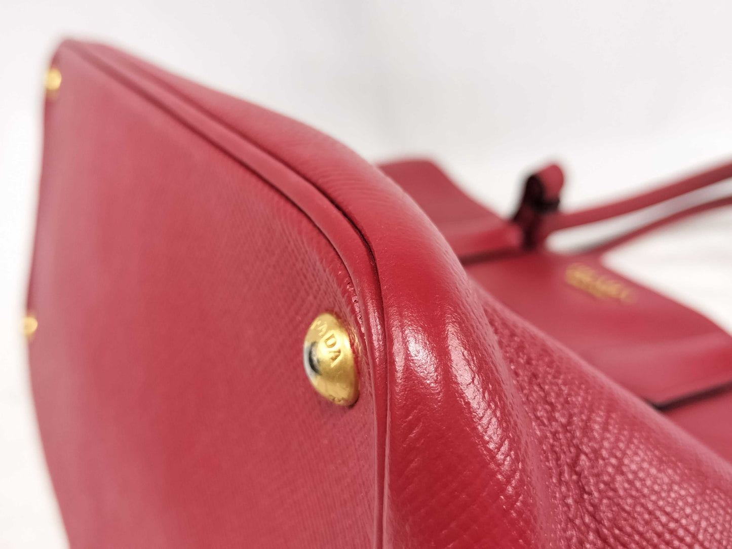 PRADA PRADA Leather Tote Bag Red Tote Bag