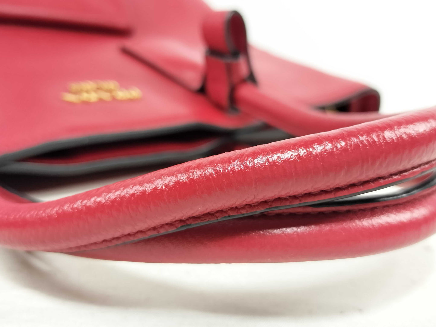 PRADA PRADA Leather Tote Bag Red Tote Bag