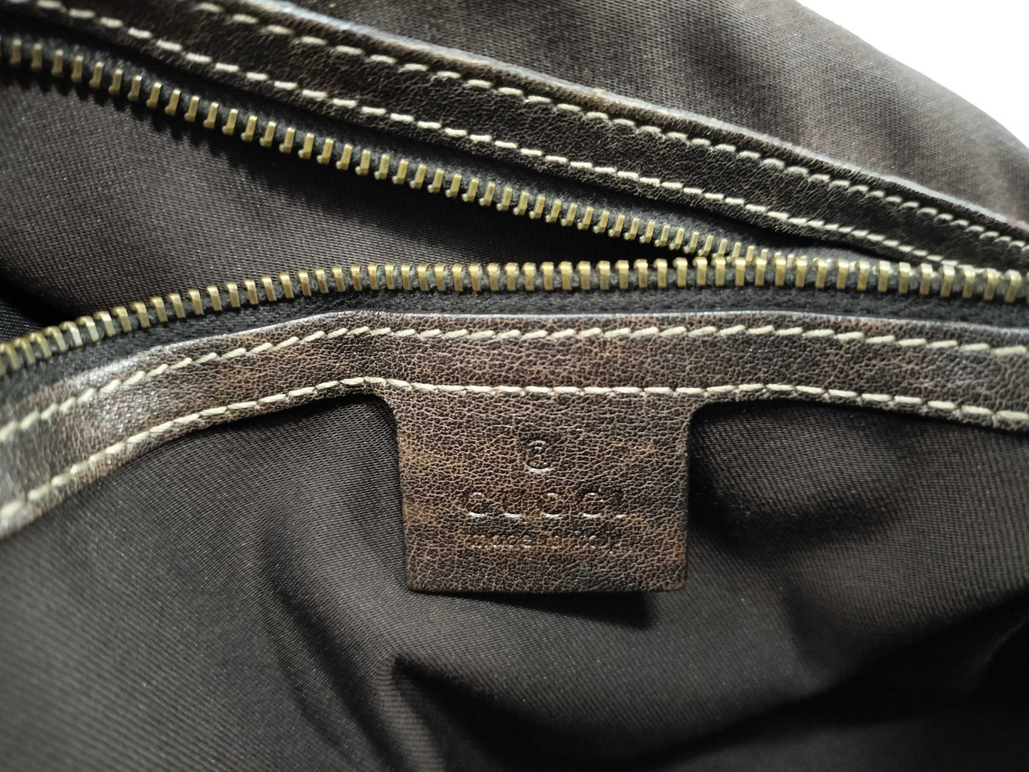 GUCCI GUCCI Horsebit Leather Handbag Brown with Strap Shoulder Bag