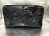 CHANEL Coco Mark Pouch with Serial Seal 3628483 Patent Leather Black Pouch