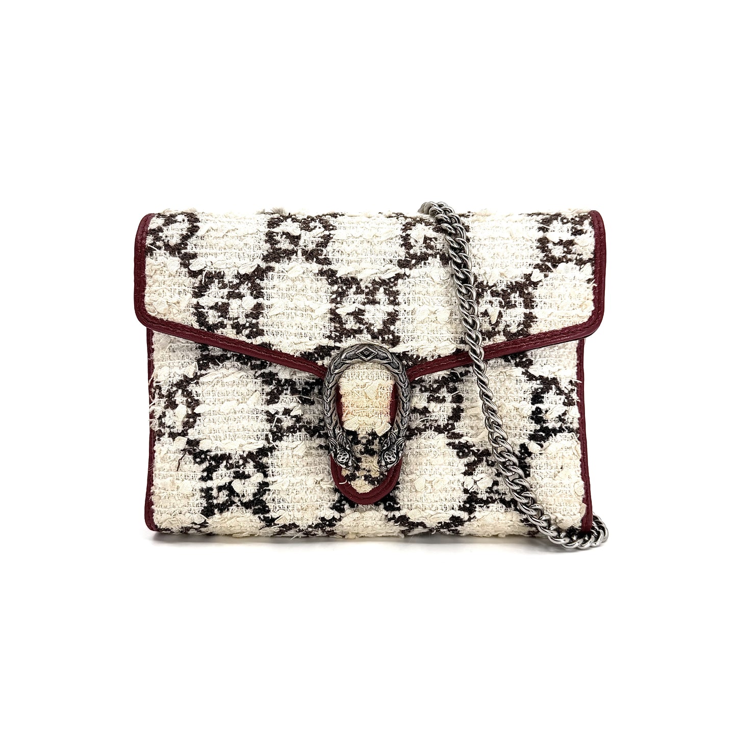 GUCCI Dionysus Tweed Shoulder Bag 401231 White Shoulder Bag