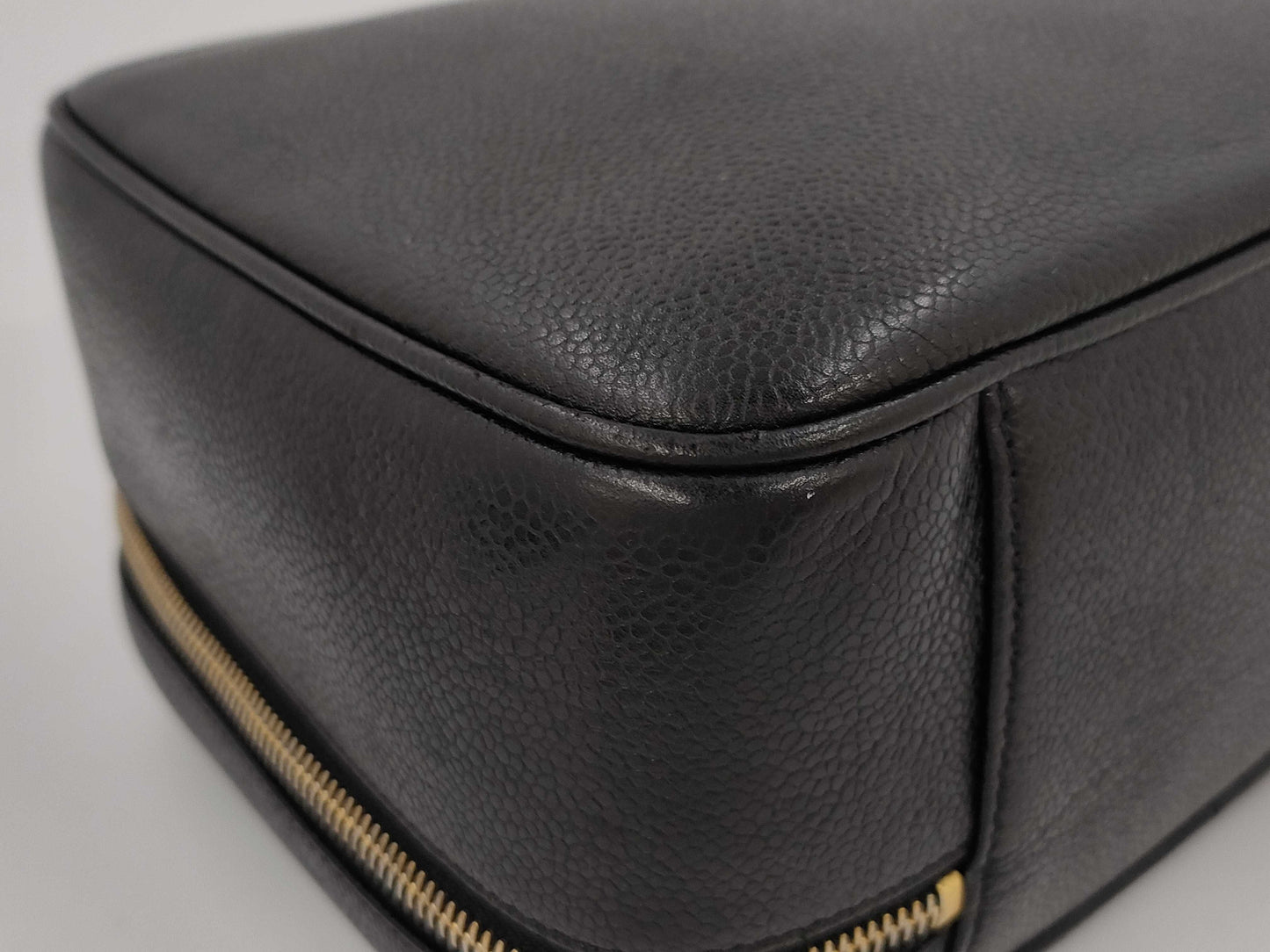 CHANEL Coco Mark 2-way Caviar Skin Hand/Shoulder Vanity Bag 4502965 Handbag