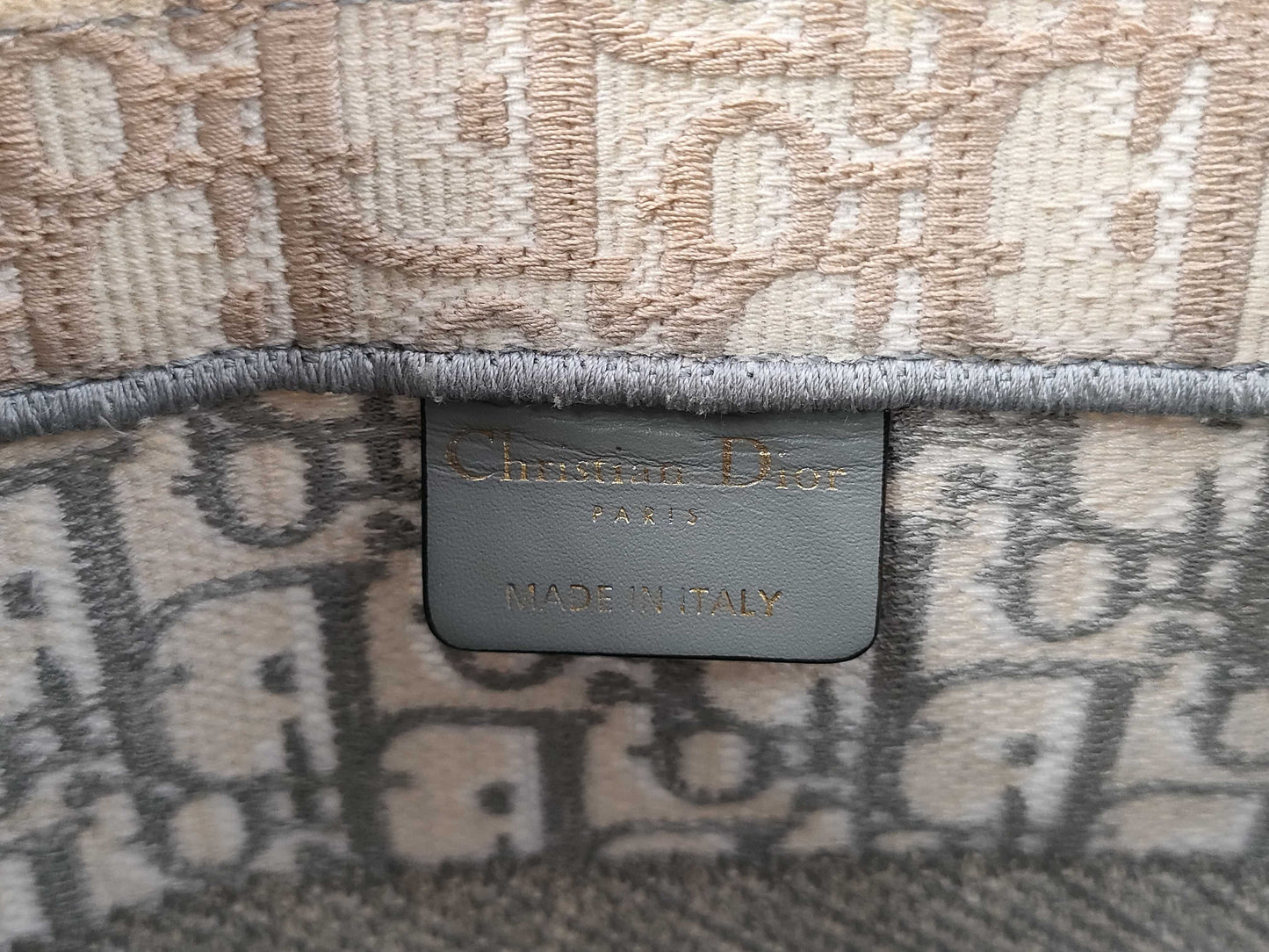 Dior Christian Dior Dior Book Tote Tote Bag Handbag Trotter 50-MA-0251 Gray Bag