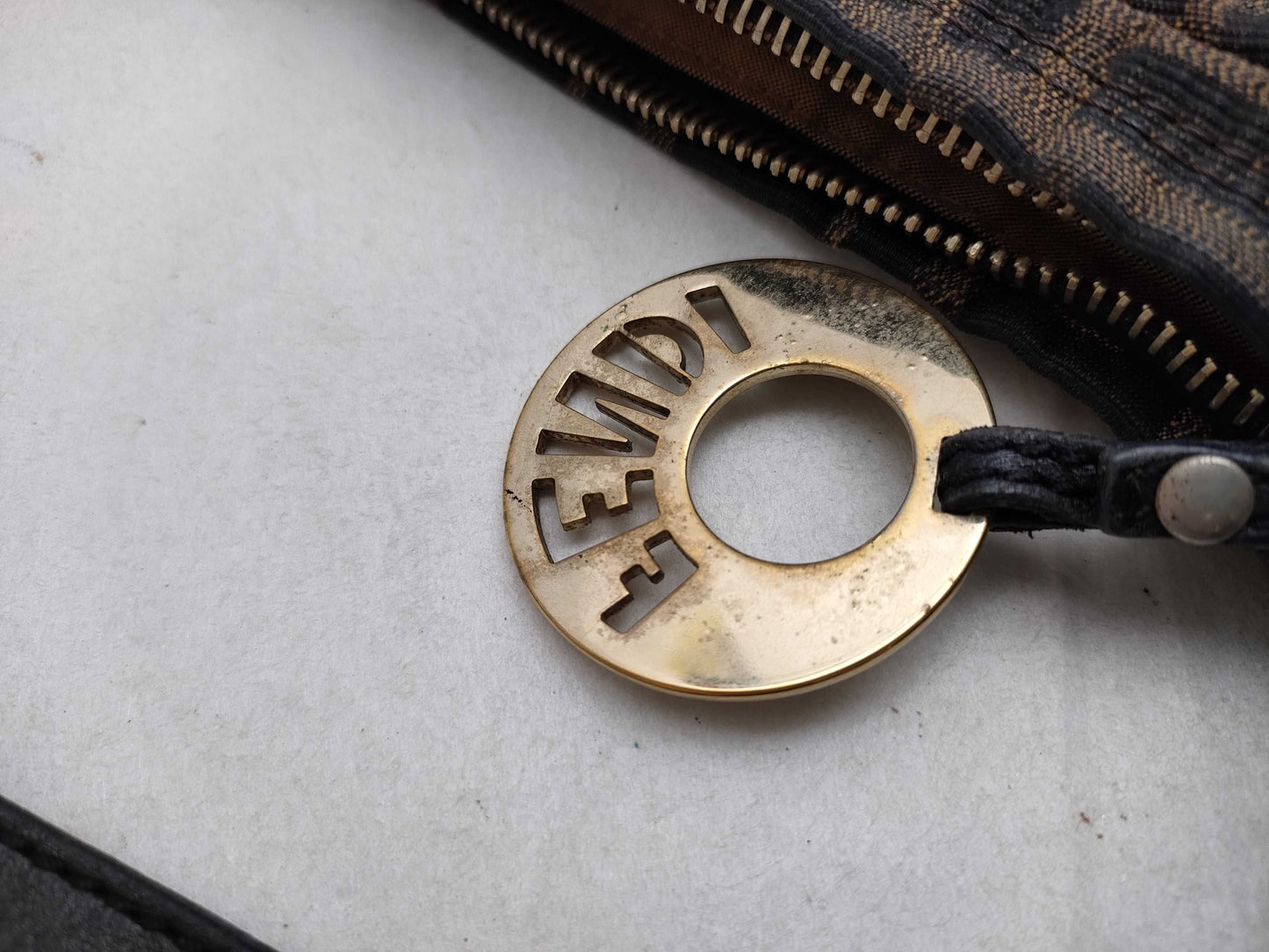 FENDI Zucca pattern one-shoulder brown shoulder bag