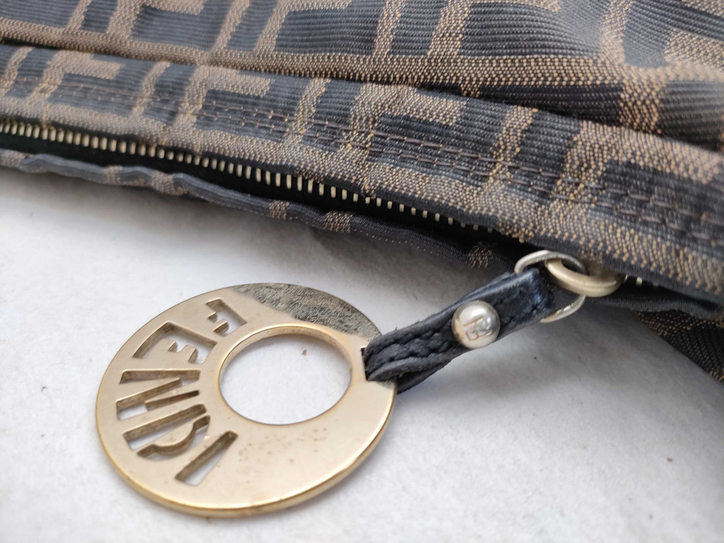 FENDI Zucca pattern one-shoulder brown shoulder bag