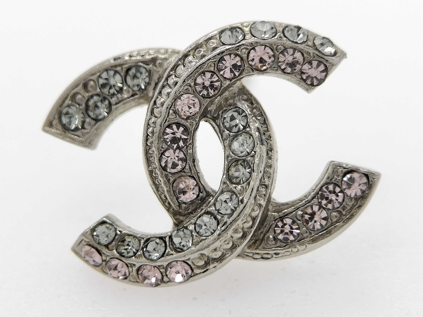 CHANEL Coco Mark Color Stone Coco Earrings Silver Earrings