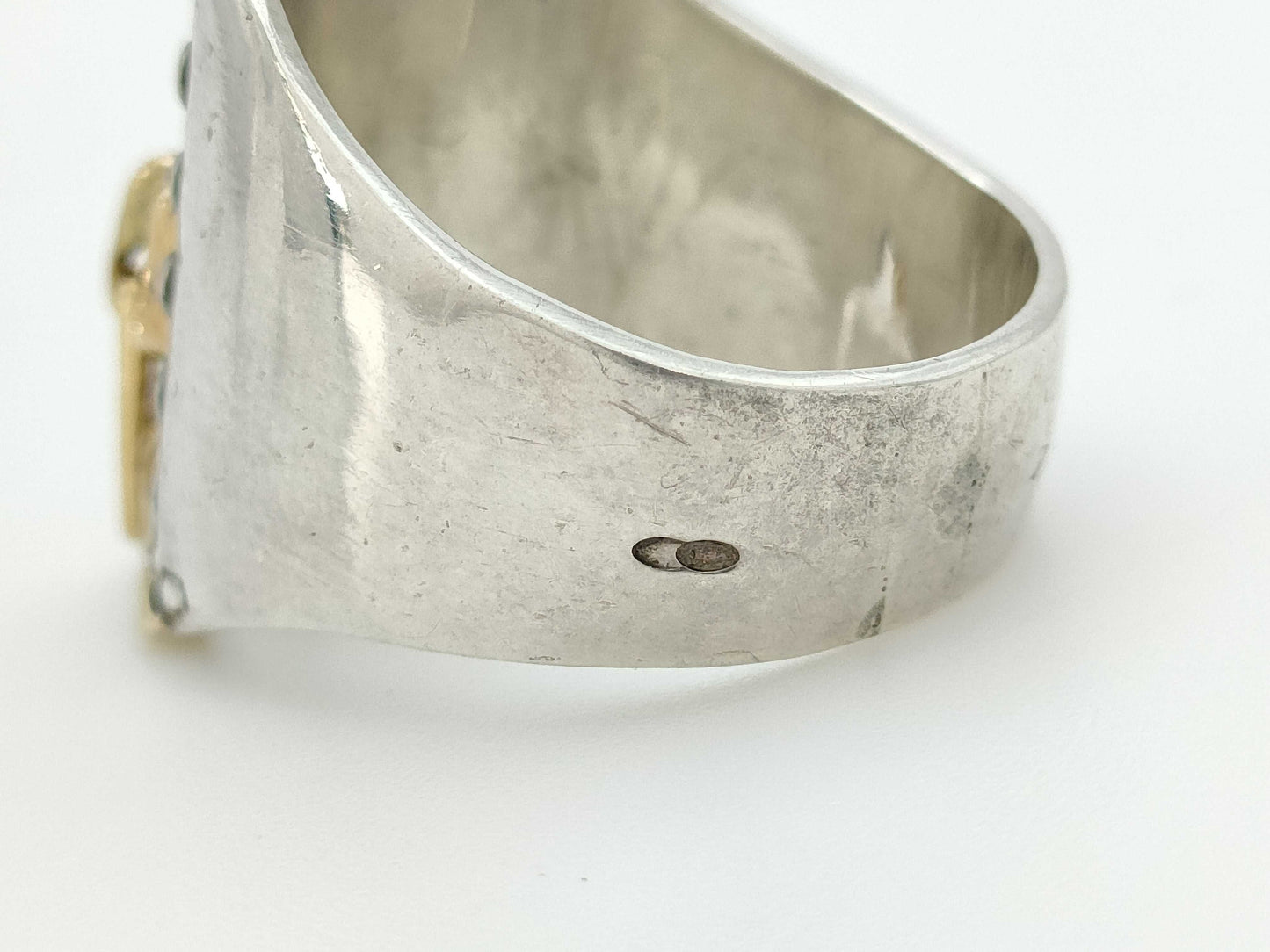 HERMES Zipper Motif Ring, Combination Colors, Size 13