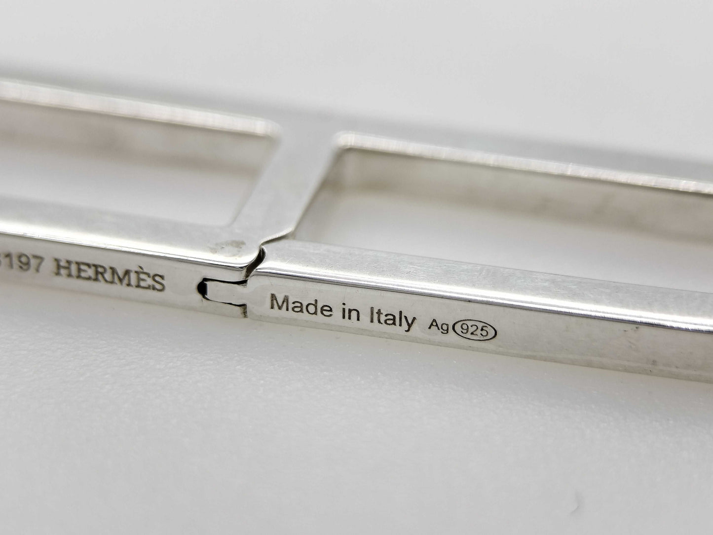 HERMES HERMES Eva Chaine d'Ancre Silver Earrings